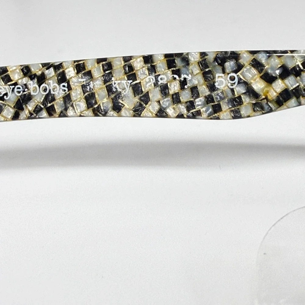 Eyebobs Sticky 2977 59 Eyeglasses Teal Tortoise Checkered Mosaic Frames Handmade